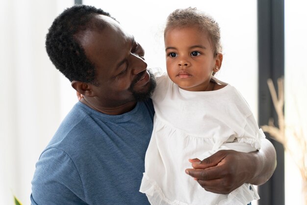 Man spending time with his little girl