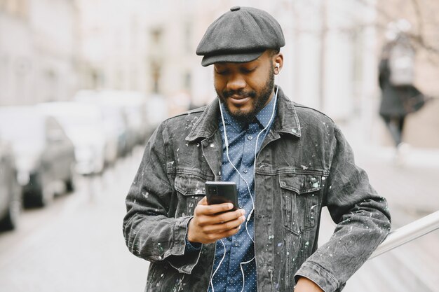 Man in the Street listening to music