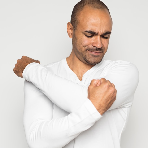 Man suffering from shoulder pain