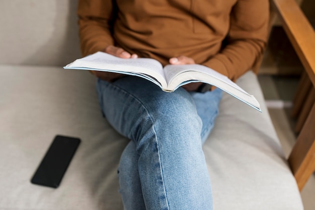 Man taking a break to read