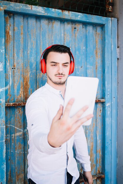 Man taking a selfie