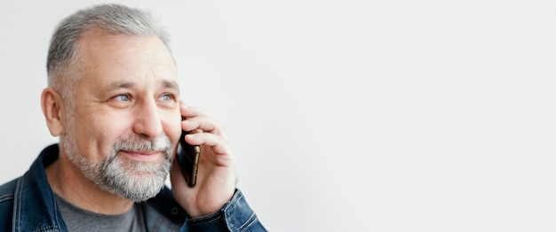 Man talking over phone