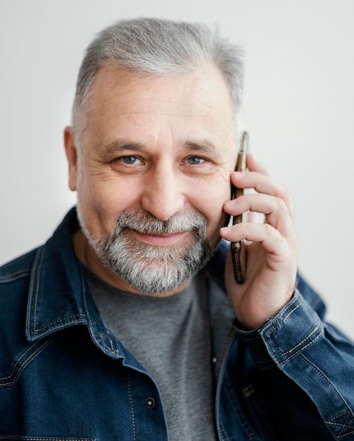 Man talking over phone