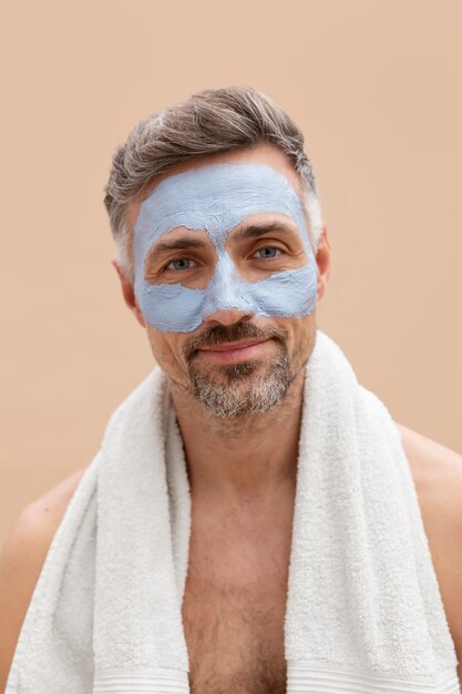 man using anti aging treatment