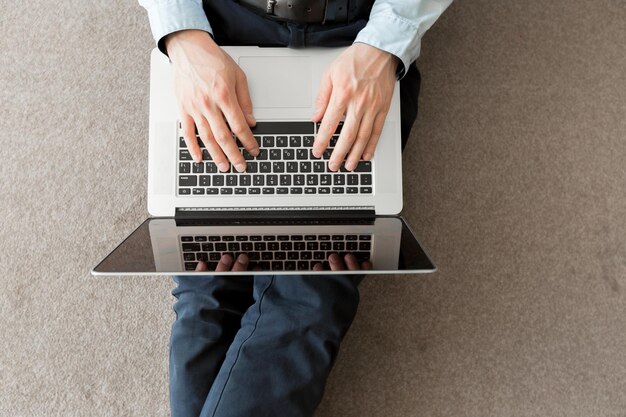 Man using computer