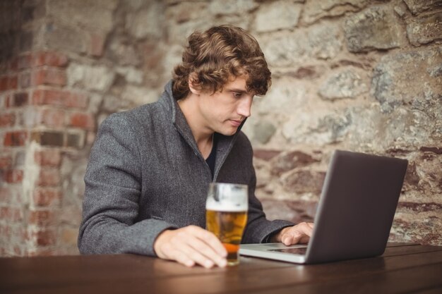 Man using laptop