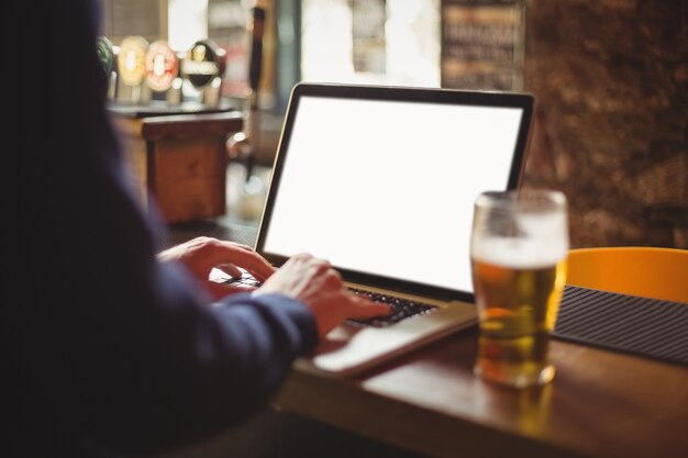 Man using laptop