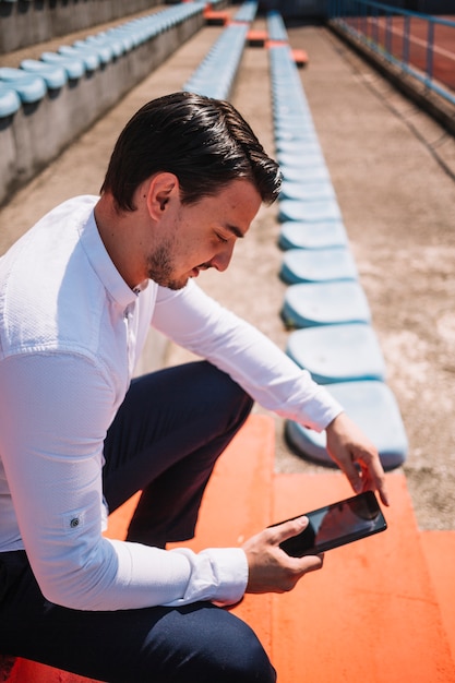 Man using mobile phone