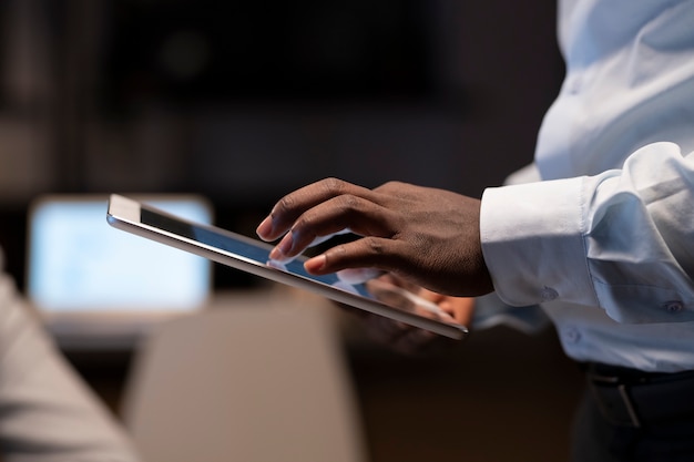 Man using tablet