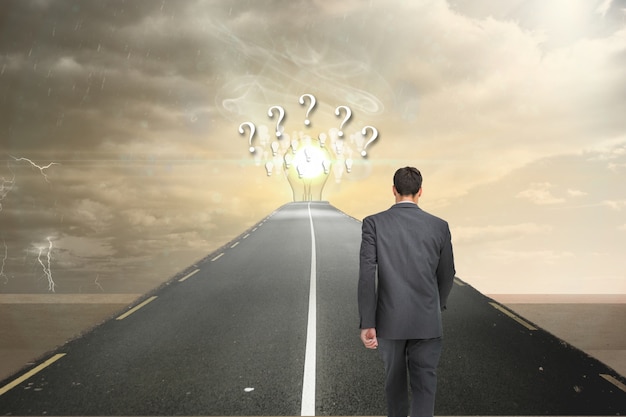 Man Walking On A Road