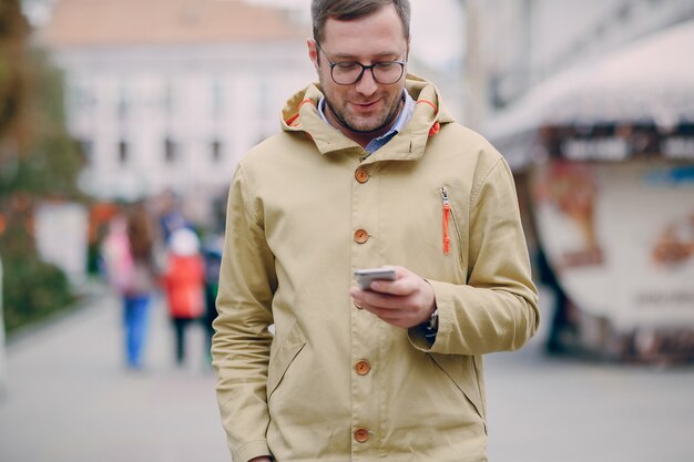 Man watching a mobile