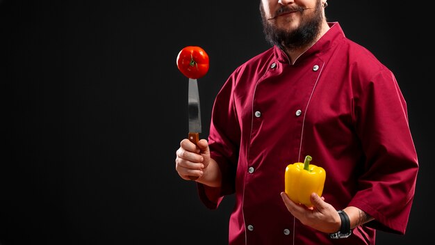 Man wearing chef attire