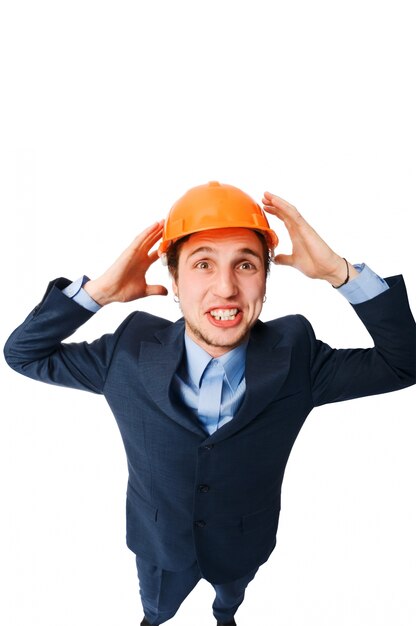 Man wearing hardhat