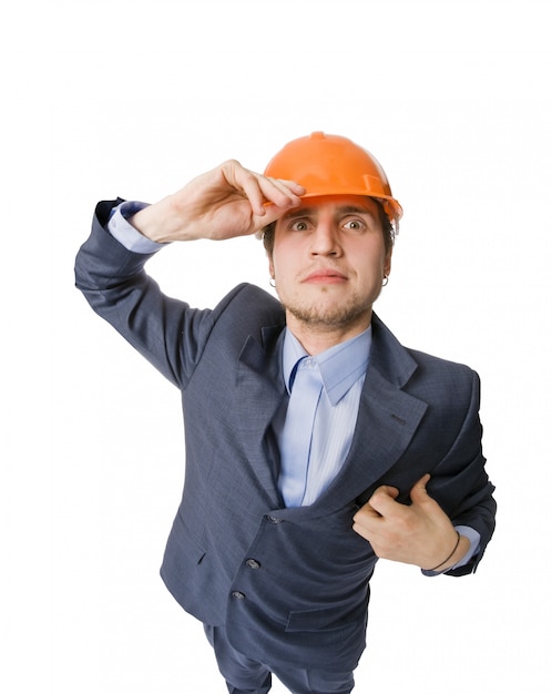 Man wearing hardhat