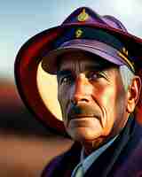 Free photo a man wearing a hat that says'postman'on it