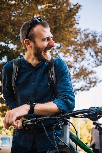 Man with bike