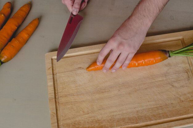 Man with carrot