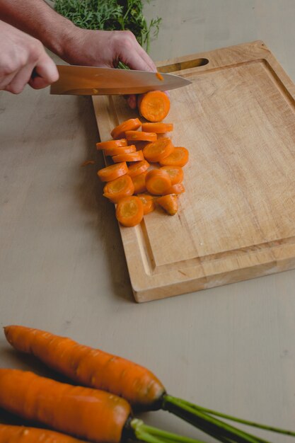 Man with carrot