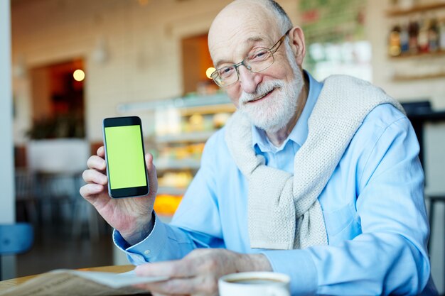 Man with gadget