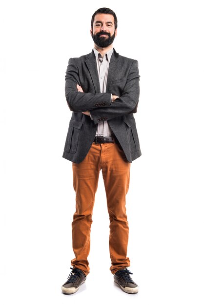 man with his arms crossed