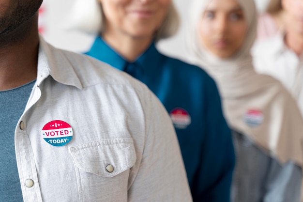 Man With I Voted Today Sticker