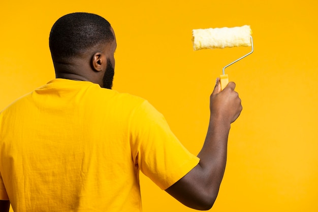 Man with painting roll