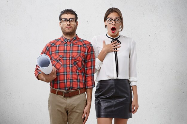 Man and woman dressed formally