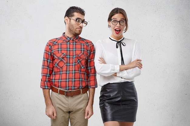 Man and woman dressed formally