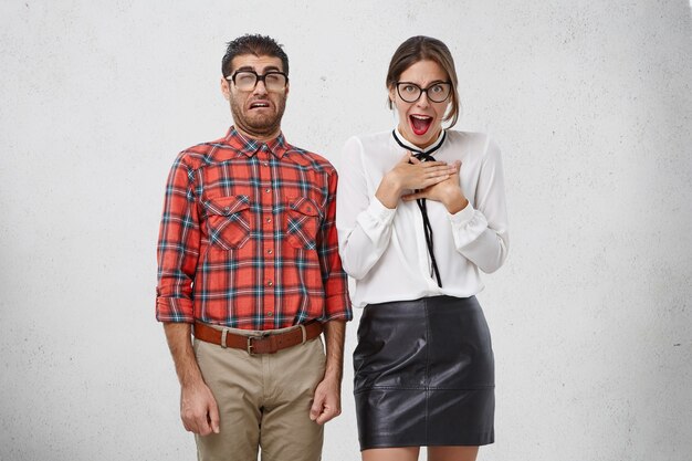 Man and woman dressed formally