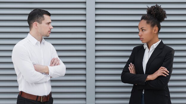 Man and woman having disagreement