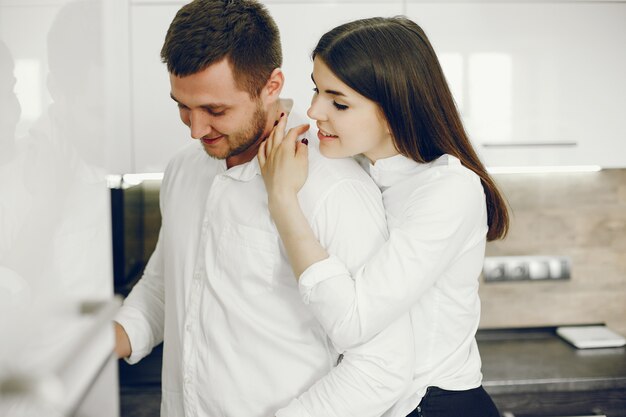 Man and woman at home