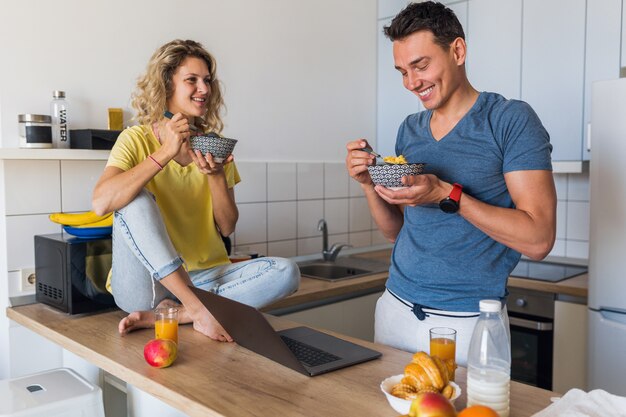 Man and woman at home