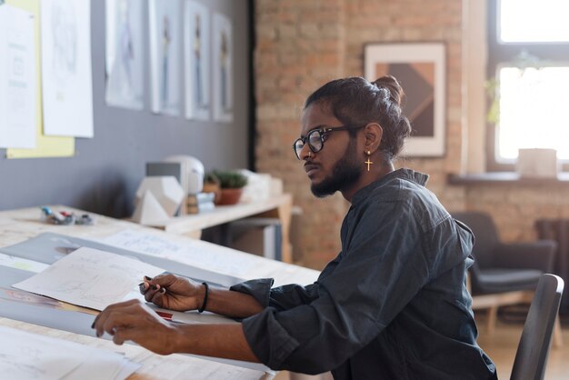 Man working in an animation studio