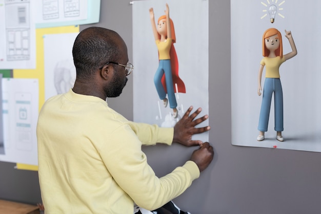 Man Working In An Animation Studio