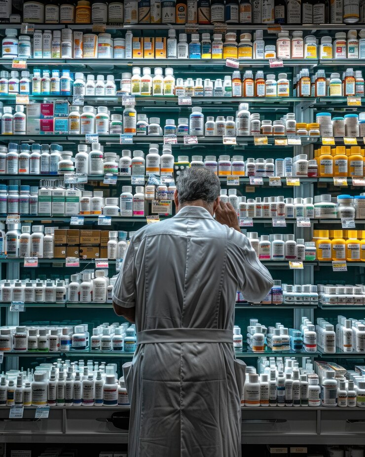 Free Photo man working as pharmacist