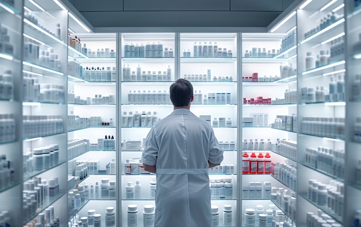 Free Photo man working as pharmacist