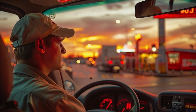 Free photo man working as a truck driver