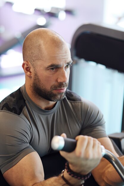 man working out in gym