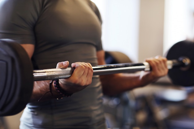 man working out in gym