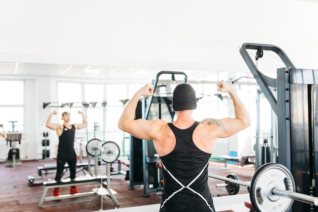 Man working out in the gym