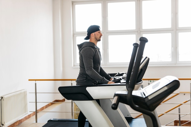 Man working out in the gym