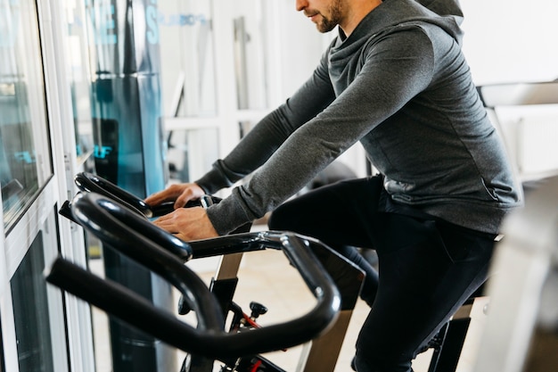 Man working out in the gym