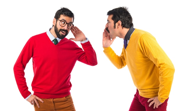 man yelling to his brother