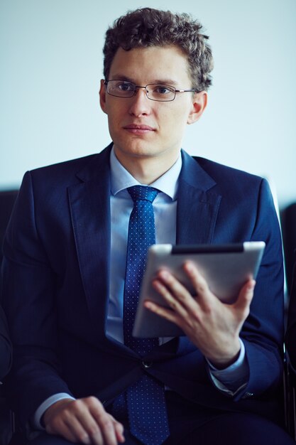 Manager paying attention in the conference room