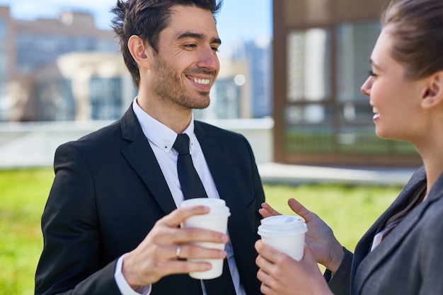 Managers with drinks