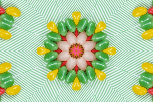 Foto gratuita opera d'arte di mandala sfondo colorato modello 3d