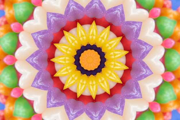 Free photo mandala artwork colorful pattern background 3d