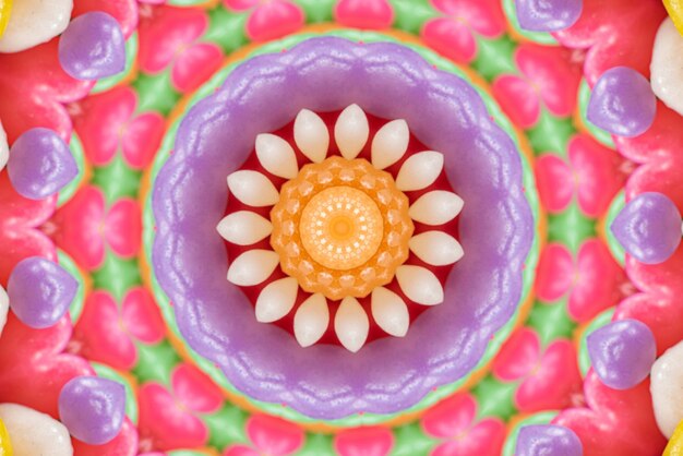 Mandala artwork Colorful pattern background 3D