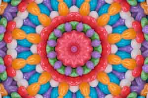 Foto gratuita opera d'arte di mandala sfondo colorato modello 3d