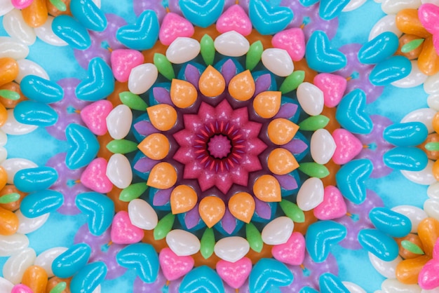 Mandala artwork Colorful pattern background 3D